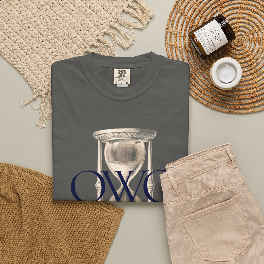 Unisex Comfort Colors 1717 Garment-Dyed T-shirt, QWQ "Time Slips Away"