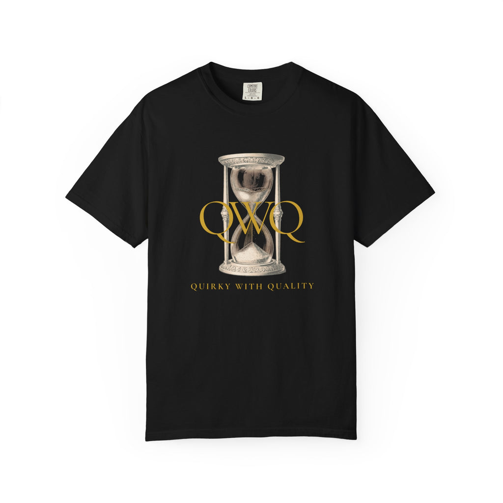 QWQ Hourglass Comfort Colors 1717 Garment-Dyed T-shirt, QWQ "Time Slips Away", All Occasion Gift