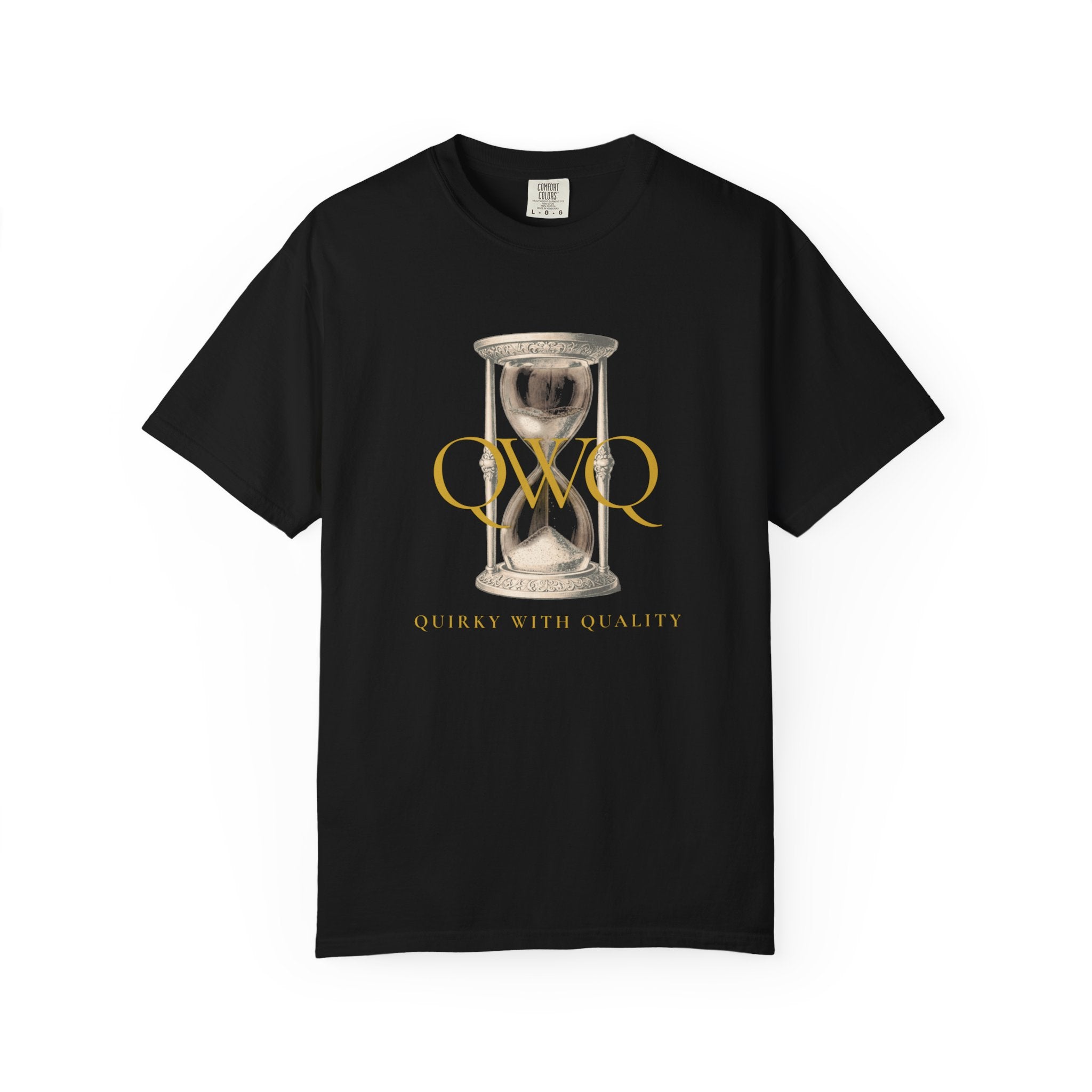 QWQ Hourglass Comfort Colors 1717 Garment-Dyed T-shirt, QWQ "Time Slips Away", All Occasion Gift