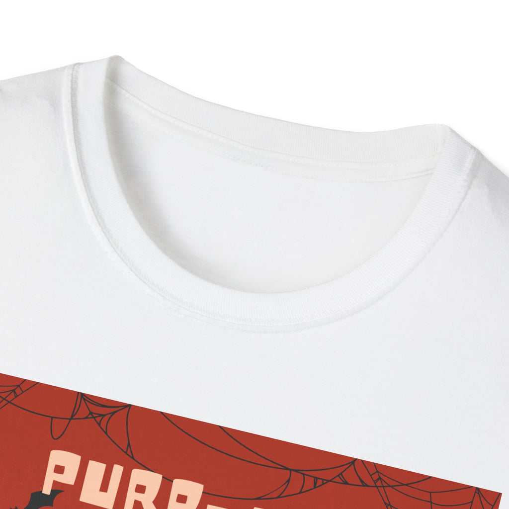 Purr-fectly Spooky Halloween Cat T-Shirt, Vintage vibe, for All Ages, Unisex, Gildan 64000