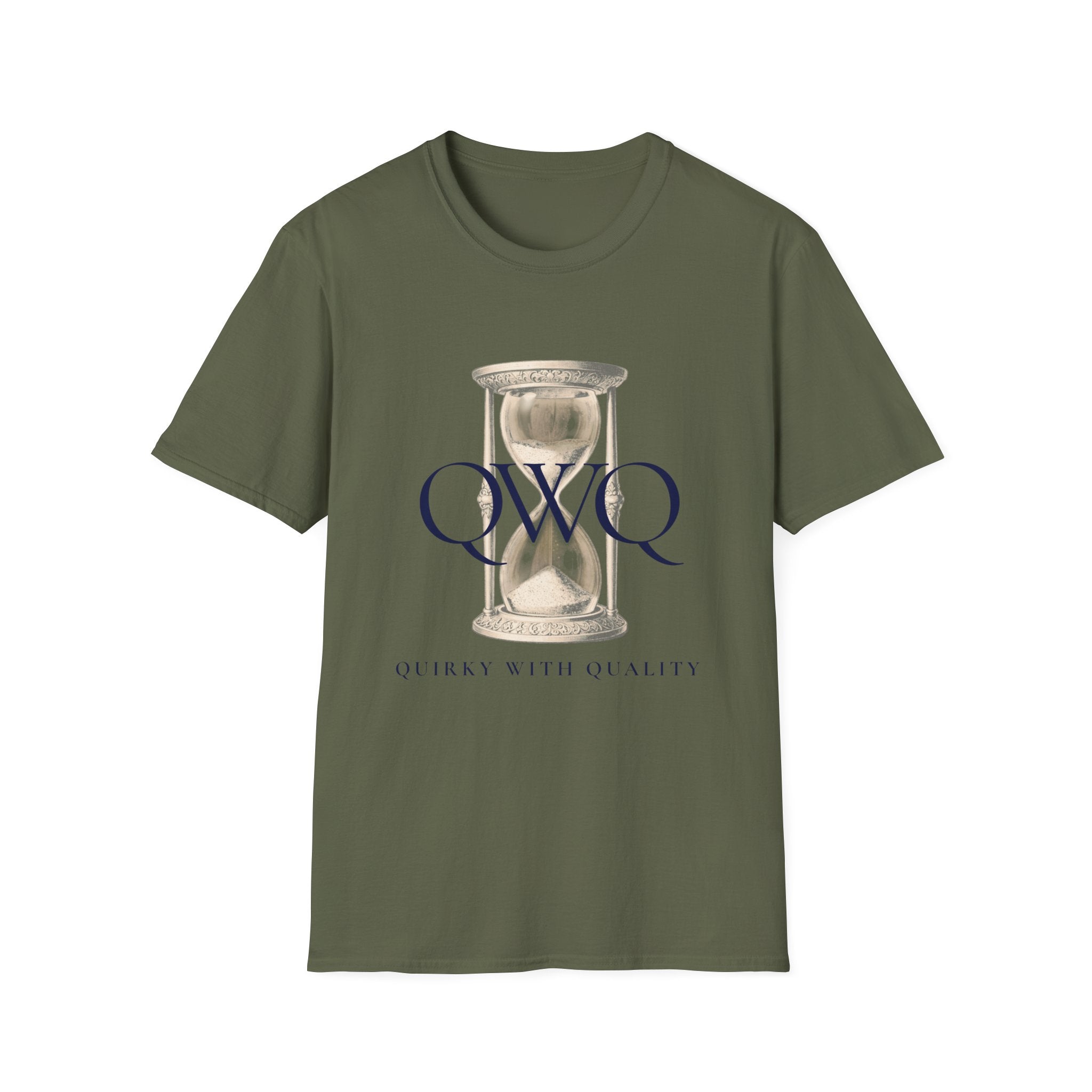 QWQ Hourglass Gildan 64000 T-shirt, QWQ "Time Slips Away", Any Occasion Gift