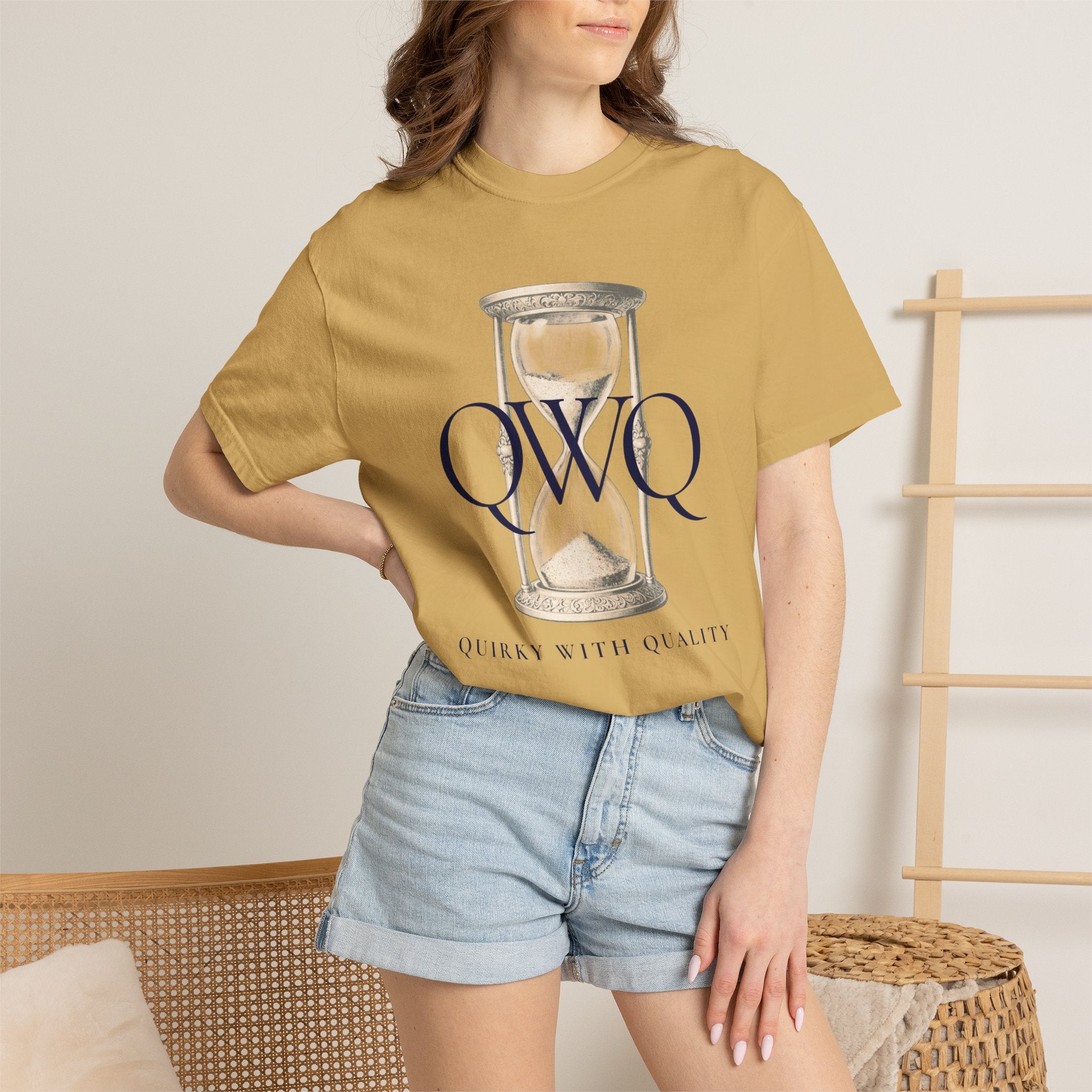 Unisex Comfort Colors 1717 Garment-Dyed T-shirt, QWQ "Time Slips Away"