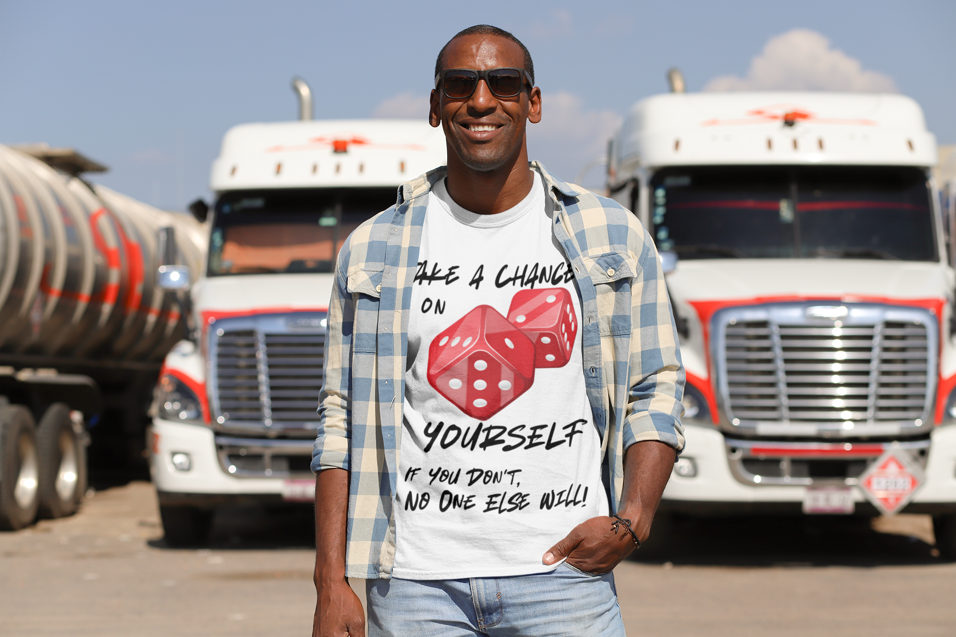 Unisex Comfort Colors Garment-Dyed T-shirt, "Take a Chance on Yourself" Any Occasion Gift,