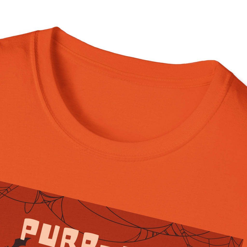Purr-fectly Spooky Halloween Cat T-Shirt, Vintage vibe, for All Ages, Unisex, Gildan 64000