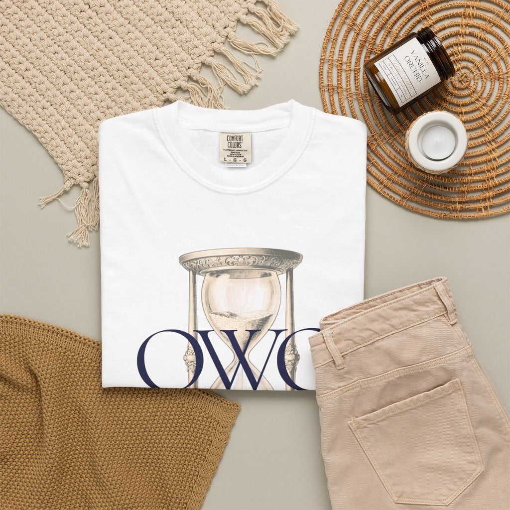 Unisex Comfort Colors 1717 Garment-Dyed T-shirt, QWQ "Time Slips Away"