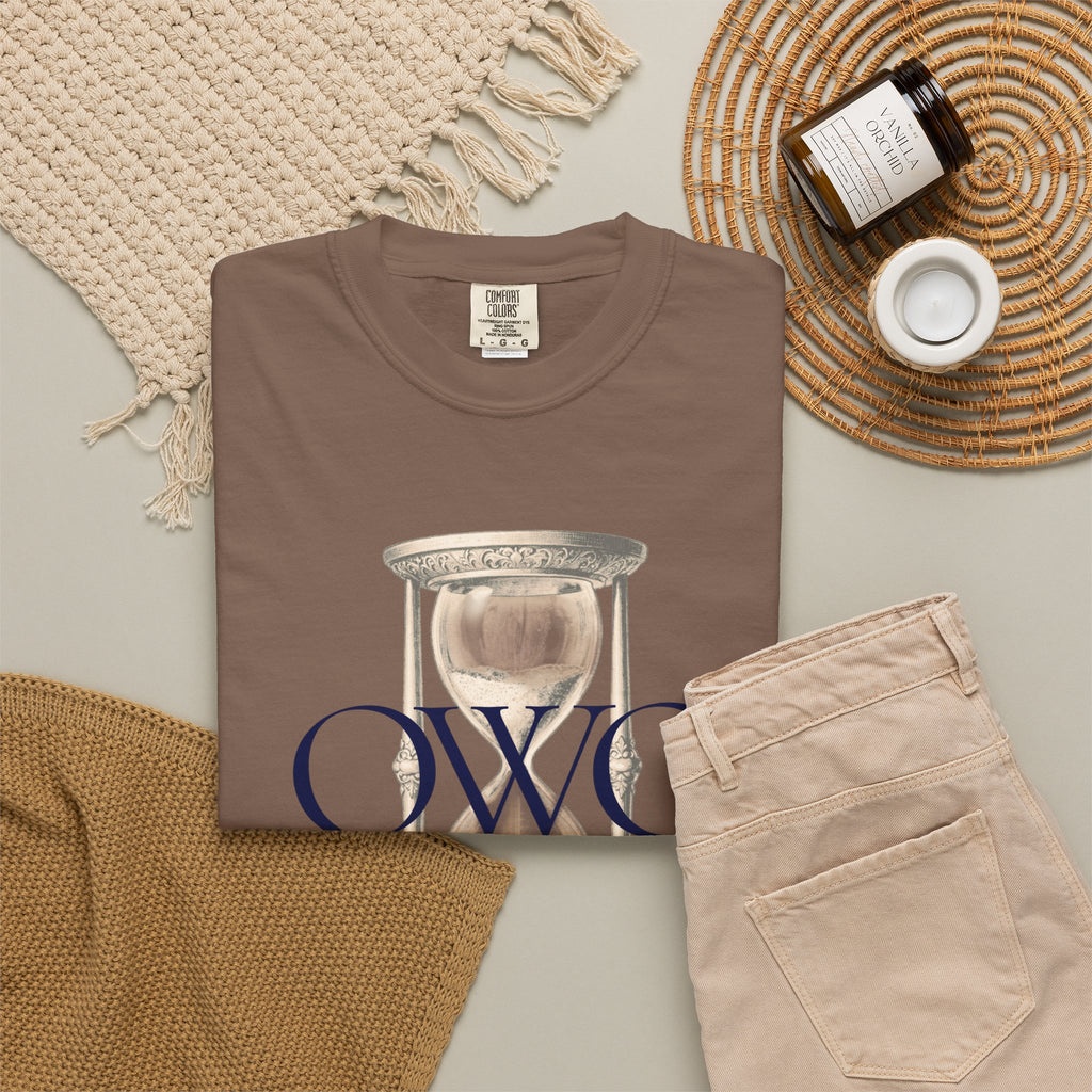 Unisex Comfort Colors 1717 Garment-Dyed T-shirt, QWQ "Time Slips Away"