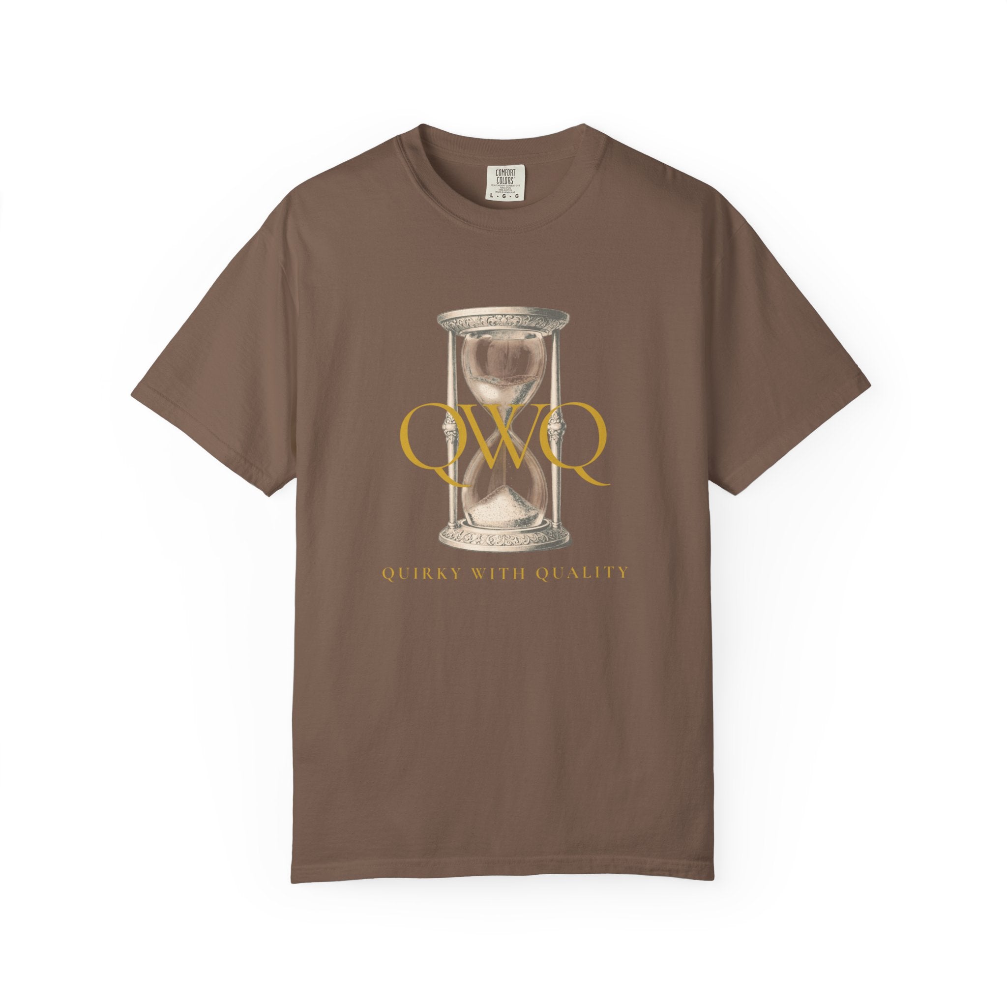 QWQ Hourglass Comfort Colors 1717 Garment-Dyed T-shirt, QWQ "Time Slips Away", All Occasion Gift