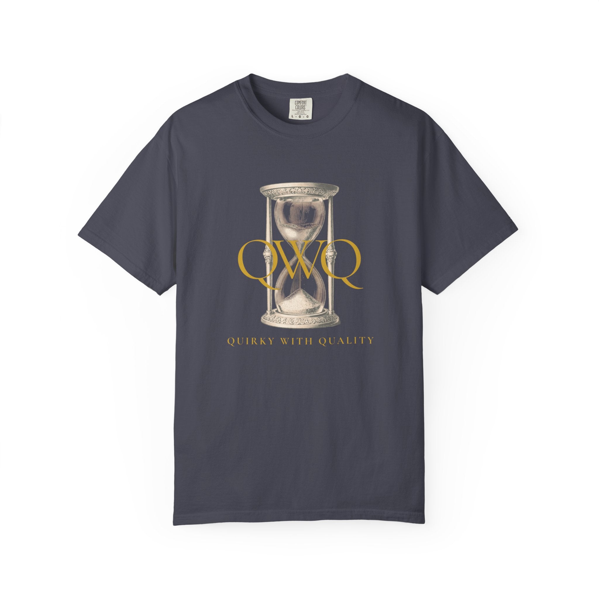 QWQ Hourglass Comfort Colors 1717 Garment-Dyed T-shirt, QWQ "Time Slips Away", All Occasion Gift